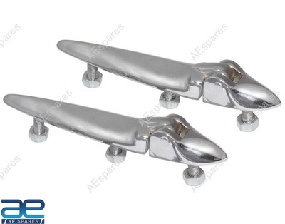 Bonnet Hood Hinges Set Chrome Plated Pair 5'' 2 Units For Vintage Car ECs