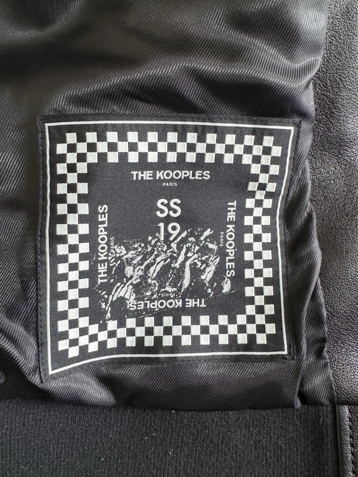 The Kooples Paris 100% Lambskin Black Leather Jacket Mens Small SS2019 DAMAGED image 7