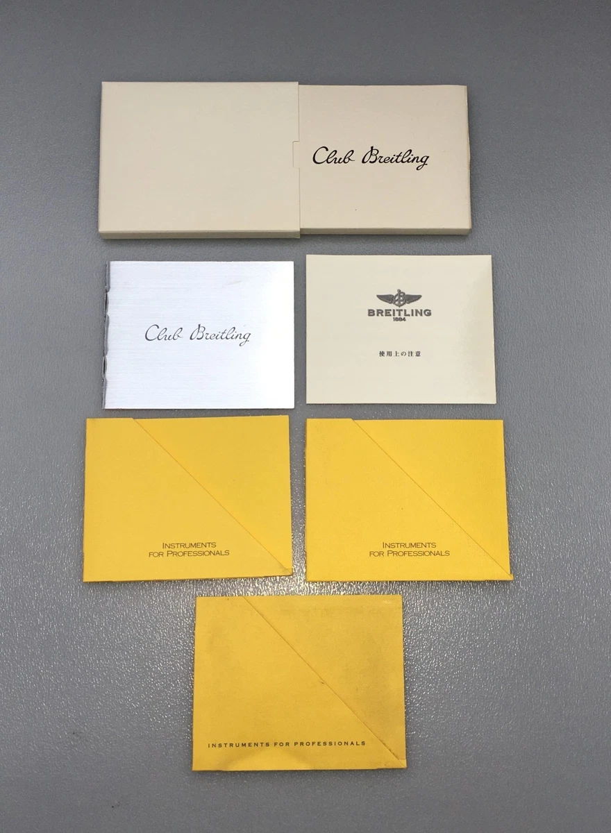 Breitling Schuber Holder Slipcase Papers Papeles Manual Instrucciones Caja Estuche Club