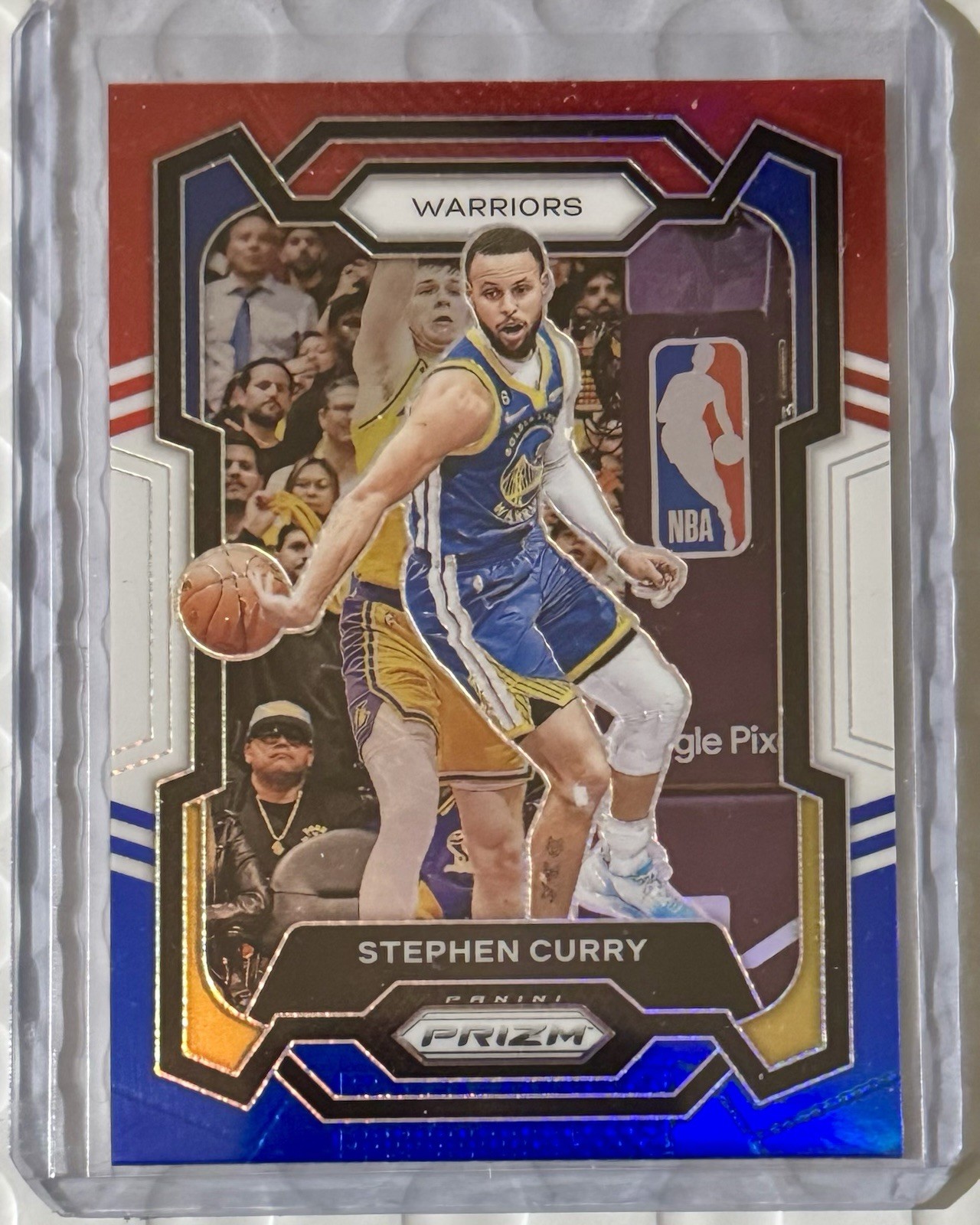 2023-24 Panini Prizm #119 Stephen Curry Prizms Red White and Blue RWB