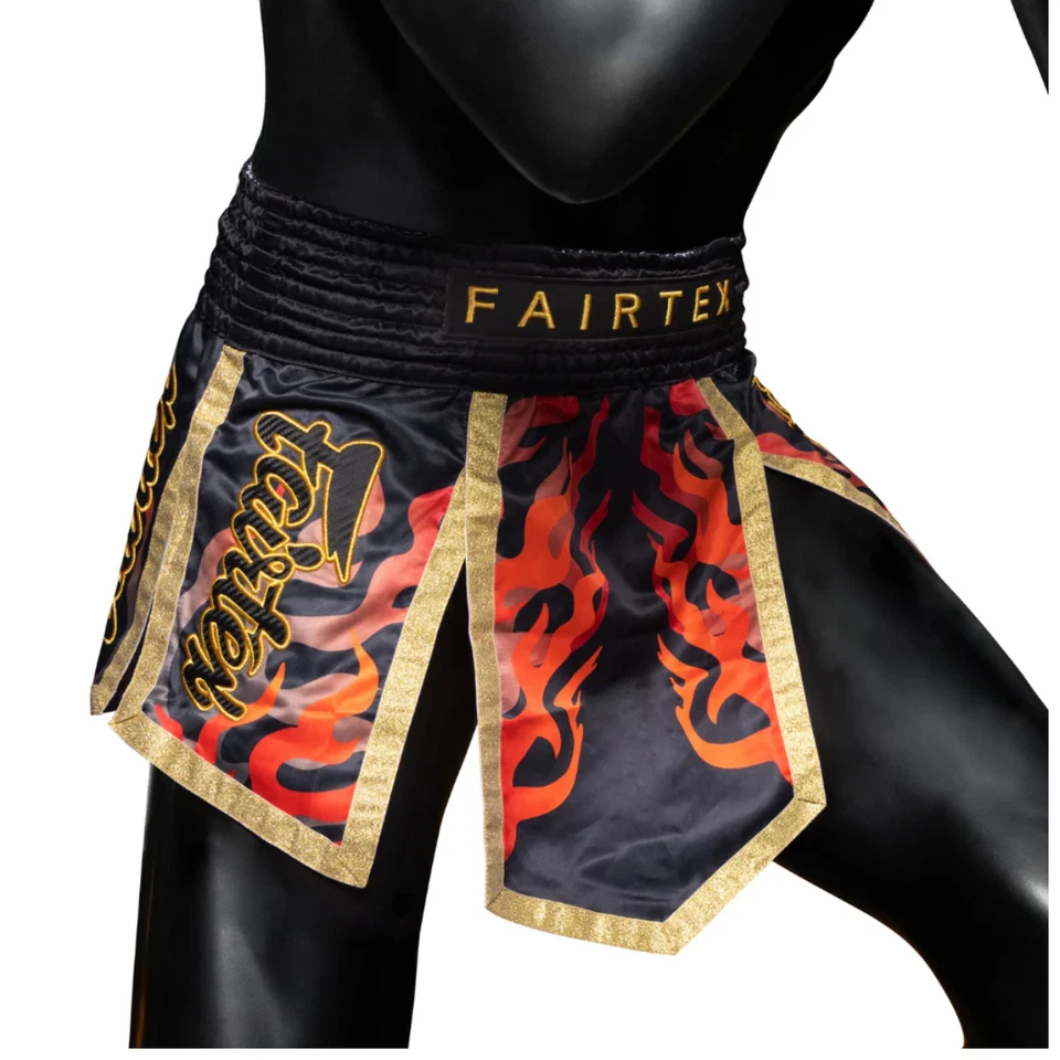 Fairtex BS2501 Volcano Muay Thai Shorts Satin Boxing MMA Fighter Wear - Image 2 of 4