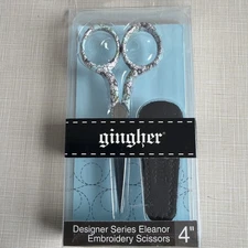 Gingher designer  Embroidery Scissors 4 Inch Eleanor Never Used