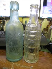 2 Philadelphia, PA. soda pop bottles Philip Zaun (squat blob) & Art Deco crown