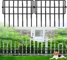 10 Pack Decorative Garden Fence 17in x10.8ft Rustproof Metal No Dig Fence Animal