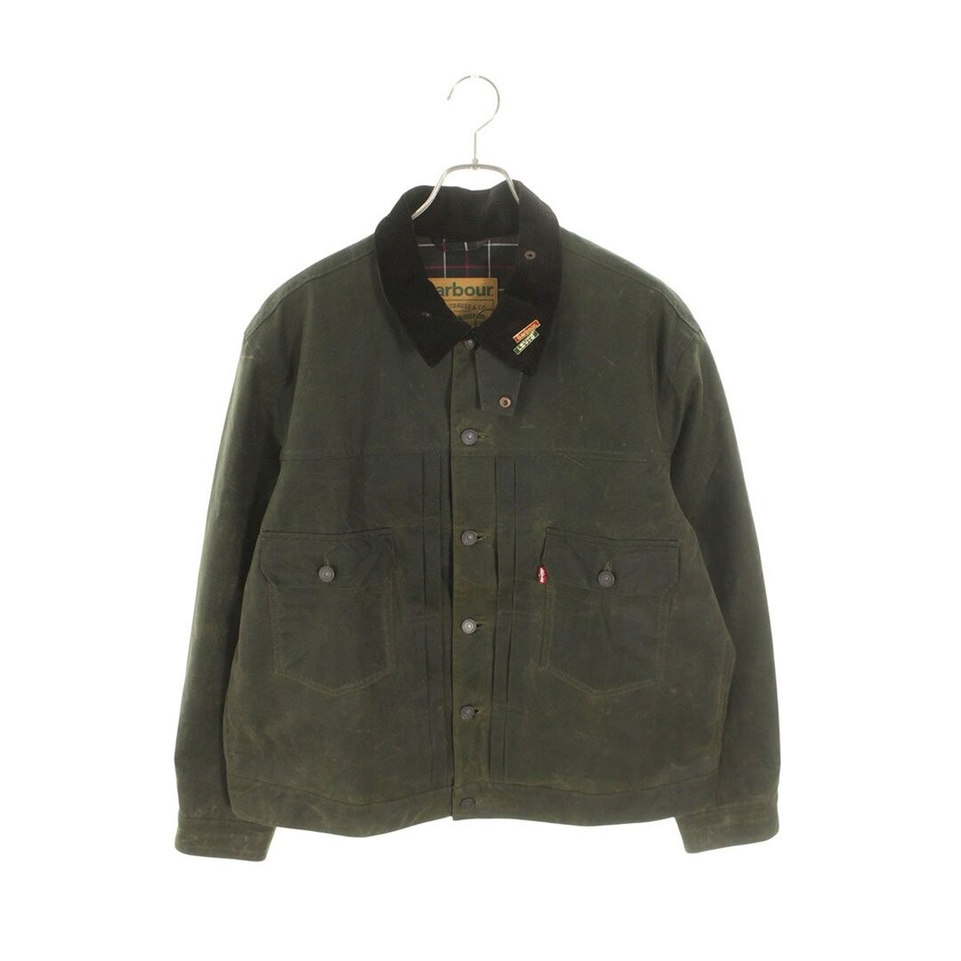Barbour X Levi's Type II Waxed Trucker Jacket 008GN-0005 Oiled Tracker Used 35f9 image 2