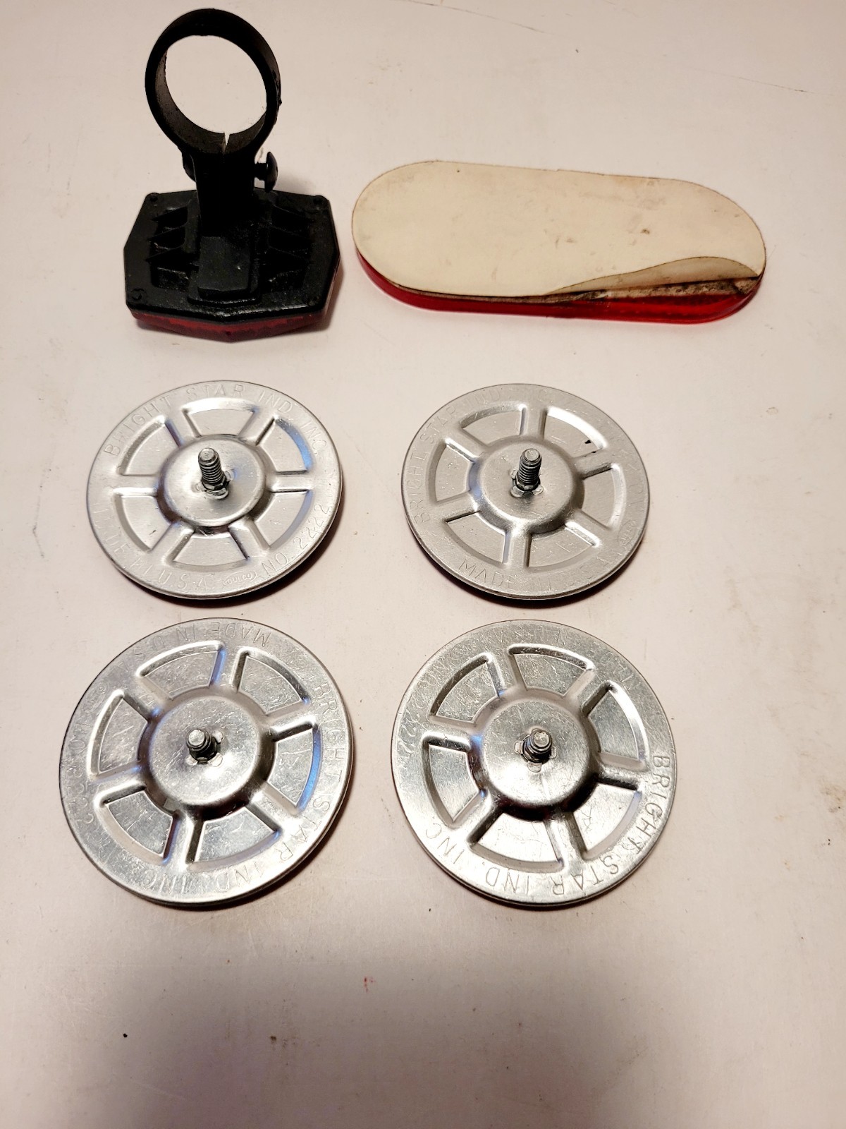 Vintage Schwinn Gulco Reflector No.2222 2¼" BRIGHT STAR MIX LOT of 6 Reflector