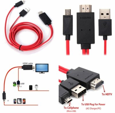 MHL micro USB 1080P HDMI HDTV AV TV Cable Adapter For