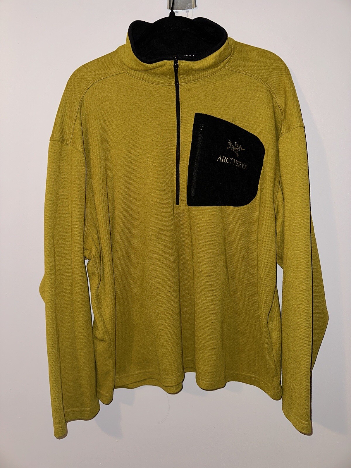 ARC'TERYX Maglione pullover Arcteryx 1 2 cerniera giallo senape taglia L