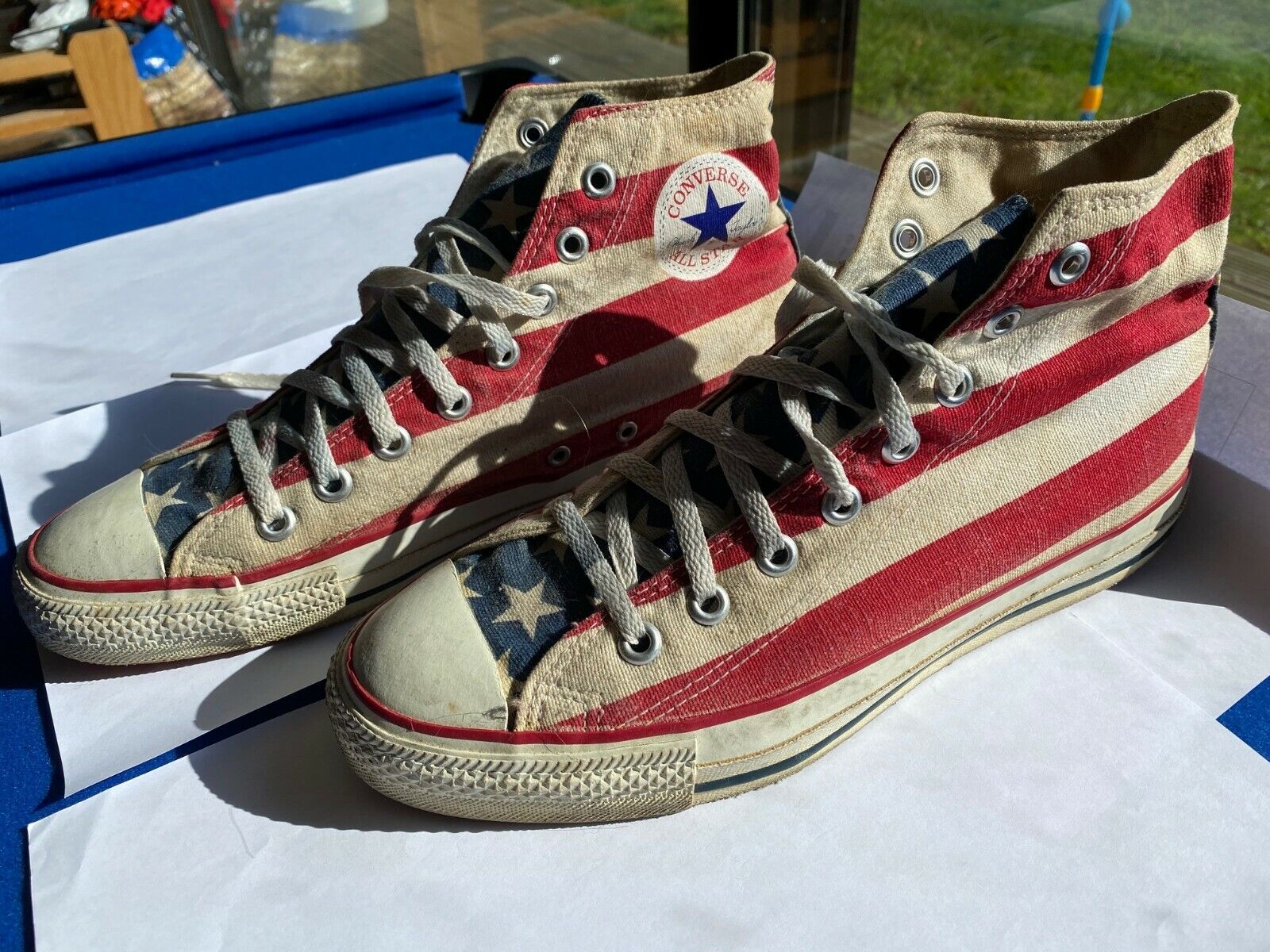 CONVERSE in USA All Star HI VINTAGE Chuck Taylor Flag Size 8 US | eBay