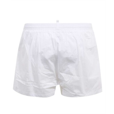 Dsquared2 Men's Swim Shorts D7B645420 White/Black With Logo