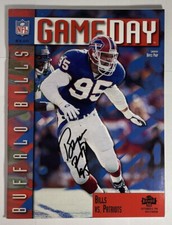 NFL Gameday Magazine BRYCE PAUP SIGNATURE SEP 1996 BUF BILLS vs PATRIOTS AUTO
