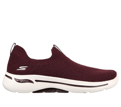 Skechers Women's Go Wall Arch Fit - Liam Slip-On Sneaker Burgundy - 124496-BURG,