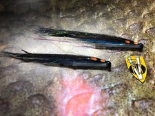 2 V Fly Ultimate Aaroy Midnight Blue Sunray Shadow Salmon Tube Flies & Trebles 