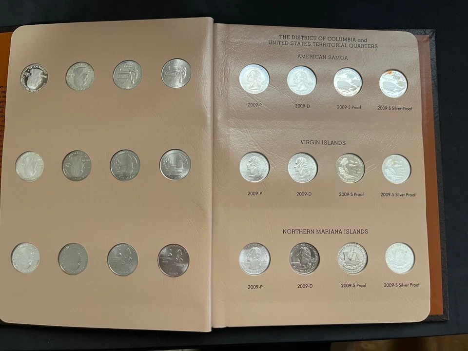 8145 DC & US Territories 2009 PDS&Sil Proof 24Coins  COMPLETE DANSCO - Image 3 of 4