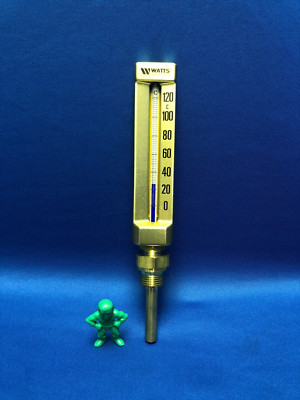 WATTS Industrial Thermometer 0-120°C/ 63mm stem/ 1/2'' connection