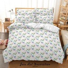 3D Birds Floral Pattern Colorful Quilt Cover Set Duvet Cover Bedding Pillowcases