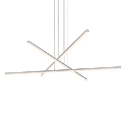Sonneman 2763.16 Aluminum Stix 3-Arm LED Hanging Chandelier Pendant Light 2763 - Picture 1 of 6