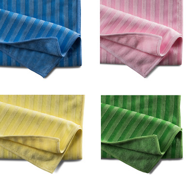 Mopptex Microfaser-Borstentuch Mikrofasertuch mit Borsten Blau, Rot, Gelb, Grün