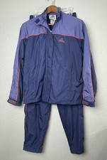 Vintage 1999 Y2K Adidas Blue  Orange Women  s Size Medium Tracksuit 2 Pc. EUC