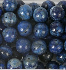 Pack of 10 Round 12mm Lapis Beads for Jewellery Making (T6BL)