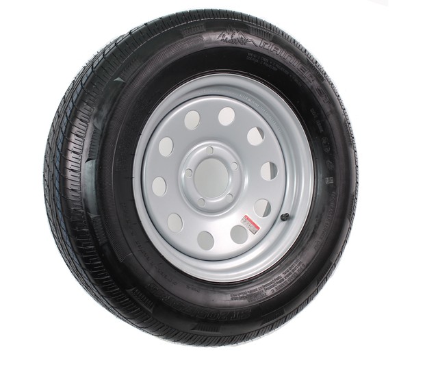 Ecustomrim Radial Trailer Tire Rim St5 75r15 Load C 5 Lug Silver Mod For Sale Online Ebay