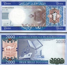 Mauritania 2000 Ouguiya 2011, UNC, P-20