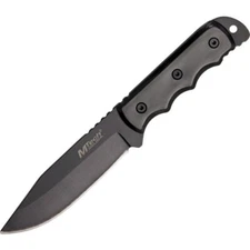 MTech Hunter Fixed Knife 4" Black Stainless Steel Blade Black Synthetic Handle