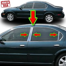 Chrome Pillar Trim For Nissan Maxima 00-03 6pc Set Door Cover Mirrored Post