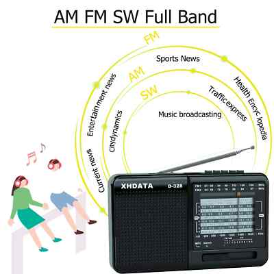 XHDATA D-328 Portable Alarm Clock Radio