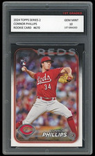 Connor Phillips 2024 Topps Series 2 MLB 1st Graded 10 Rookie Card Reds #670