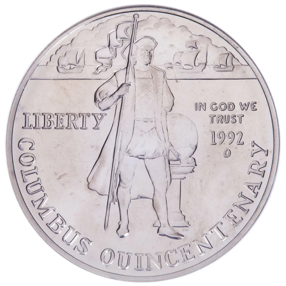 1992-D Columbus Commemorative Silver Graded by NGC as MS-69 - Image 3 of 4