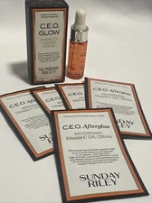 Sunday Riley CEO Glow Vitamin C Tumeric Face Oil 5ml + 5 Bonus Afterglow 1ml