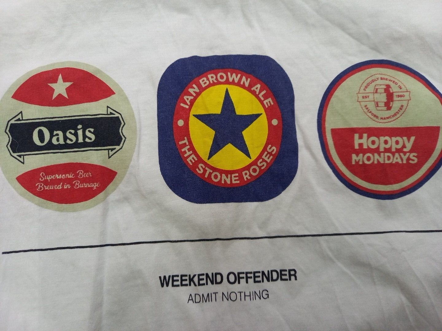 WEEKEND OFFENDER OASIS IAN BROWN HAPPY MONDAYS’ T-SHIRT. .THE SPECIALS MOD TOP