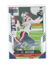 2021 Score Football Signatures Autograph #289 J.C. Jackson New England Patriots