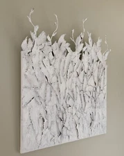 ORIGINAL Wall sculpture On Canvas, Meadow #1, MAKE An OFFER