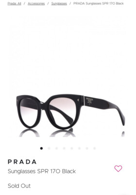 Prada SPR170 Cat-Eye Sunglasses Prada Spr170 Sunglasses Black Silver Grey Cat Eye | eBay main image 4