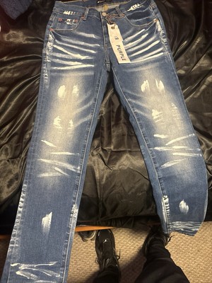 purple jeans