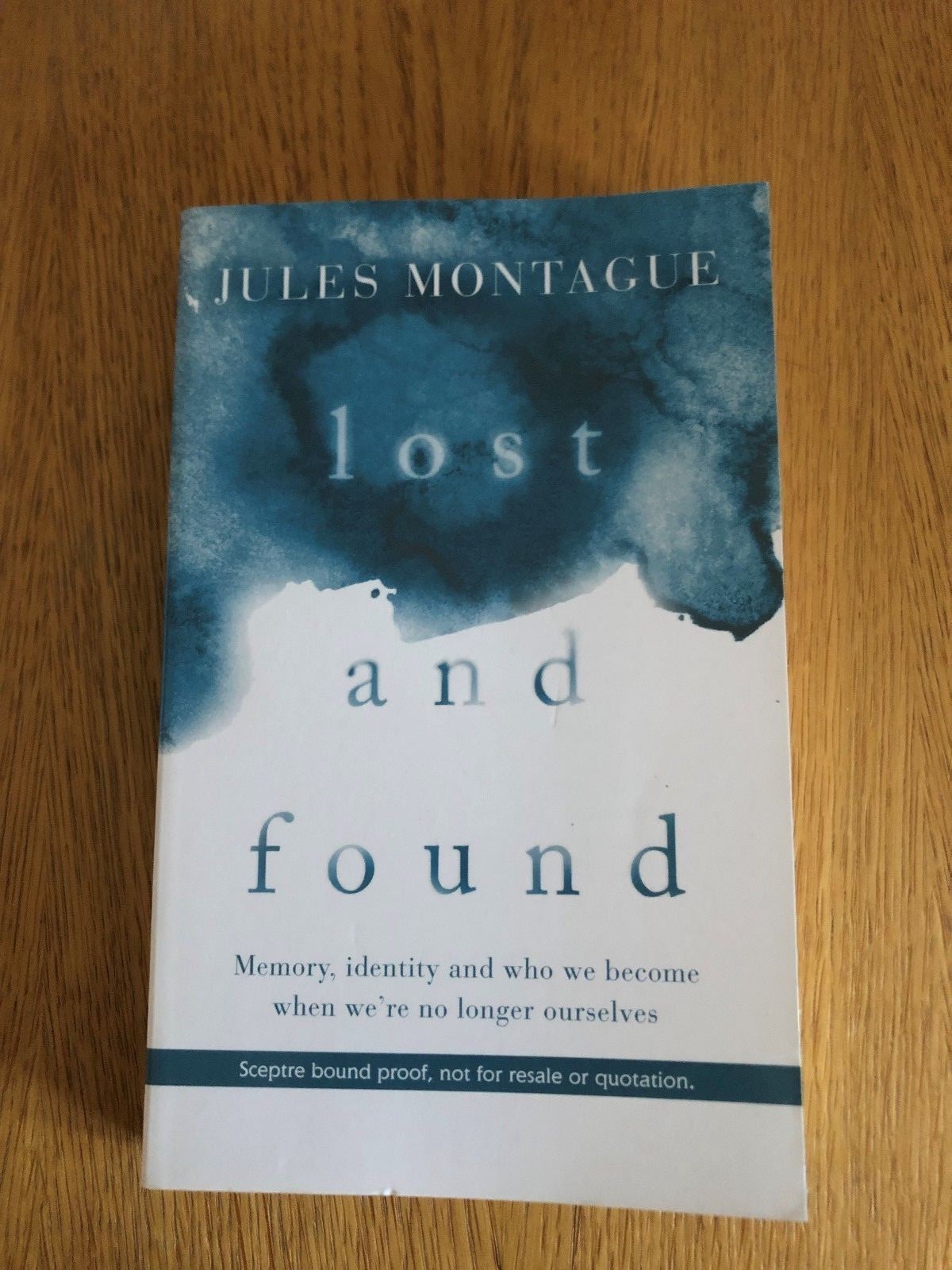 LOST AND FOUND by JULES MONTAGUE - SCEPTRE - P/B - *PROOF*