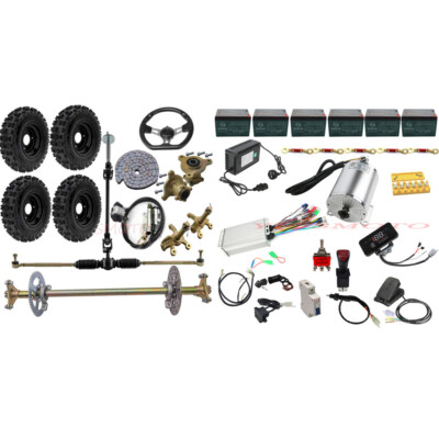 740mm Rear Axle Kits 2500W 3000W Brushless Motor Pedal/Grips for E-bike ATV Quad