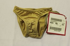 Alpha Factor Girl's Solid Gymnastic Brief Undergarment JL3 Gold Size CSM NWT