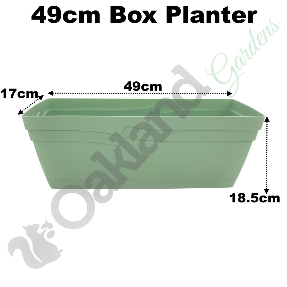 Box Planter Window Garden Trough Seed Herb Strong Plant Pot Pastel Coloured - Image 3 of 4