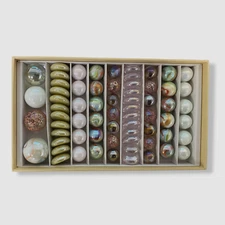 $41 Billies & Co Kid's Toy Unicorn Box Of Marbles 66 Piece Set