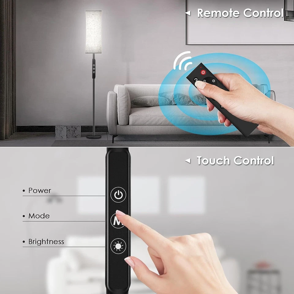 65" Dimmable Floor Lamps Floor Lamps With Remote Color Change Standing LED Light - Image 4 of 4