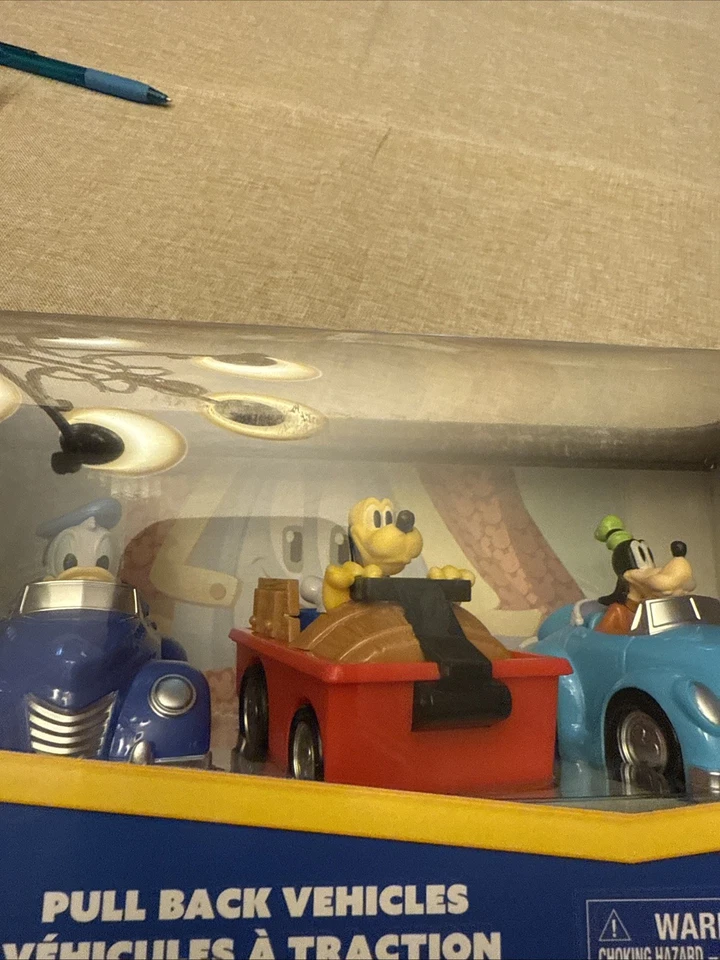 Disney Junior Mickey Pull Back Vehículos - Pluto Goofy Donald Duck - ¡Paquete de 3! Foto 3 de 4