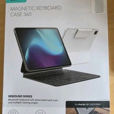 ESR Magnetic Keyboard Case 360 Rebound Series for iPad Air 13" White Bluetooth