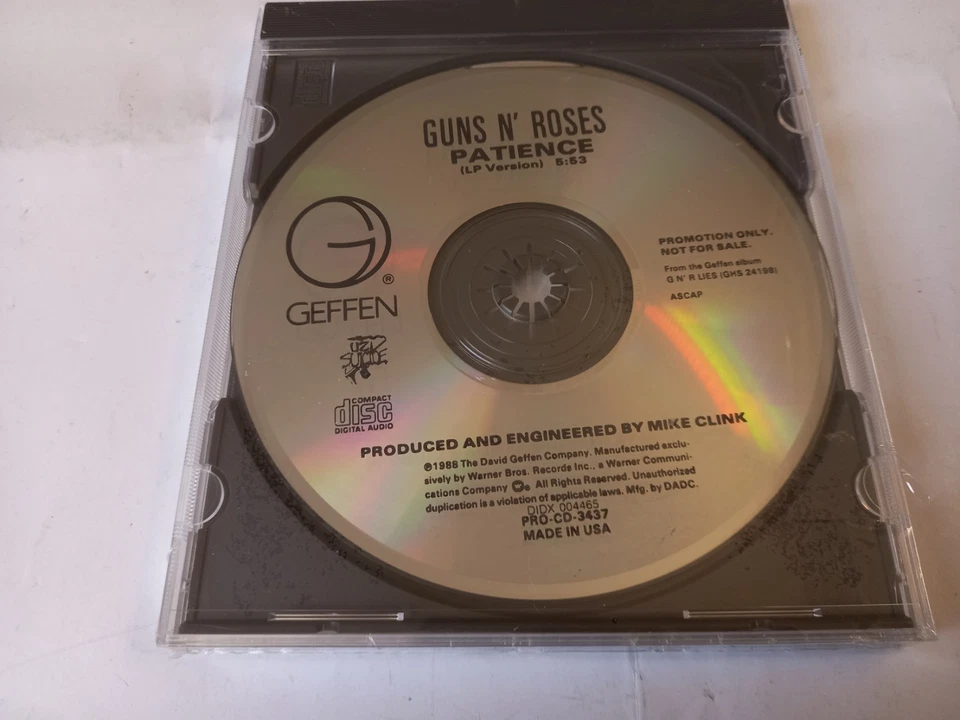GUNS N ROSES PR CD Patience, LP Version 5:53 Min. Geffen 1988 USA, OVP, RAR !