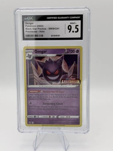 Pokemon Gengar Lost Origin Prerelease SWSH241 CGC 9.5 Gem Mint
