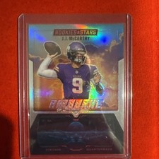 2025 Panini Rookies & Stars Football Airborne #7 Silver Prizm - J.J. McCarthy