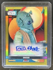 2025 Star Wars Smugglers Outpost Paul Blake as Greedo Finest Auto Gold #/50