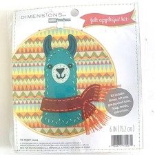 Dimensions Felt Applique Kit 72-75507 LLAMA 6" Round